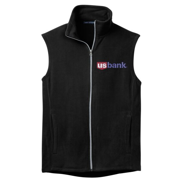 US BANK LIGHT WEIGHT MICROFLEECE VEST - BLACK Thumbnail