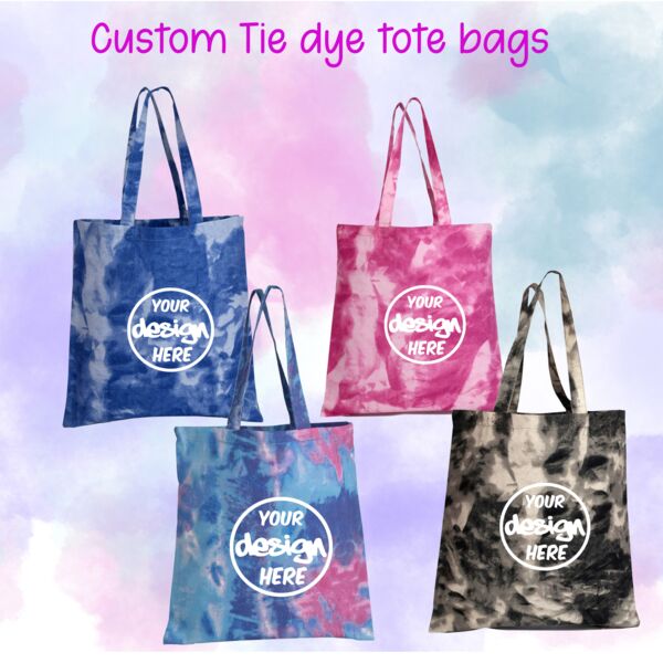 Custom Tie Dye Tote Bag Thumbnail