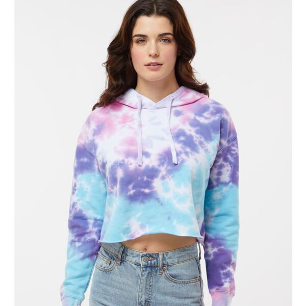 Women Tie Dye Cropped Hoodies Sweatshirts Thumbnail