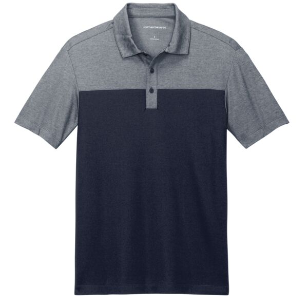Port Authority® Fine Pique Blend Blocked Polo Thumbnail