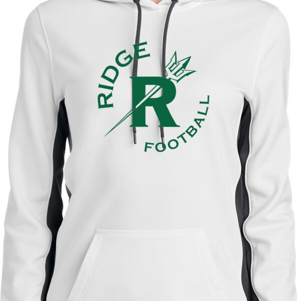 Sport-Tek® Ladies Sport-Wick® Fleece Colorblock Hooded Pullover Thumbnail