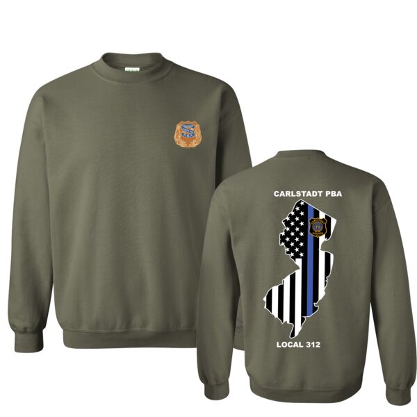 Carlstadt Police PBA Cotton Unisex Crewneck Sweatshirts Thumbnail