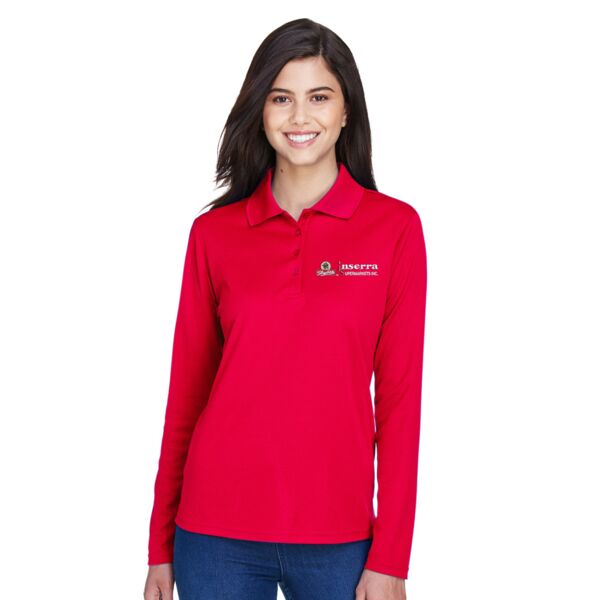 Ash City - Core 365 Ladies Pinnacle Performance Long-Sleeve Piqué Polo Thumbnail