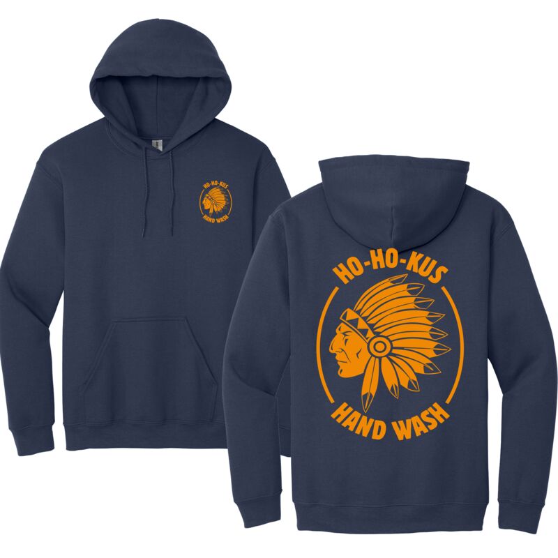 Hohokus Unisex Hooded Sweatshirts - Navy Thumbnail