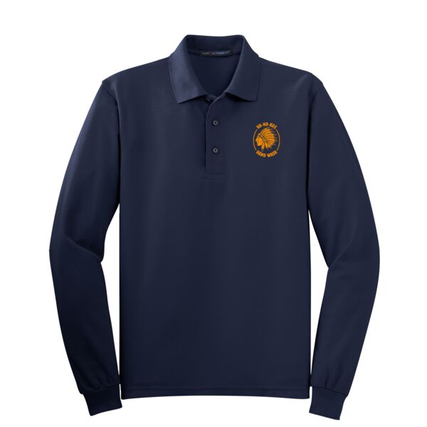 Hohokus Men Embroidery Silk Touch Long Sleeve Polo Thumbnail