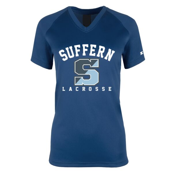Suffern Starter White Logo Women's V-Neck Tee Thumbnail