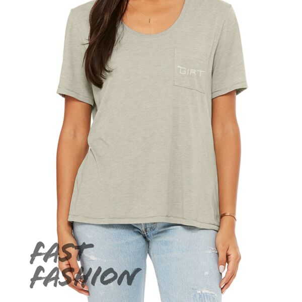 WAVY BELLA+CANVAS Women's Flowy Pocket Tee (WAVY) Thumbnail