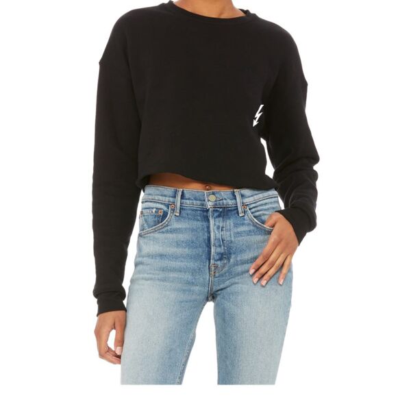 WAVY Bella + Canvas Ladies' Cropped Fleece Crew (LIGHTNING) Thumbnail