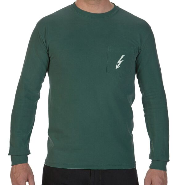 GIRT LIGHTNING Lightening Front Coastal Back Comfort Colors ® Heavyweight Ring Spun Long Sleeve Pock Thumbnail