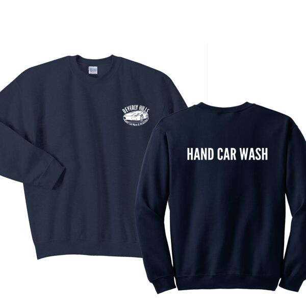 Beverly Hills Car Wash Sweatshirt - Navy (White Logo) Thumbnail