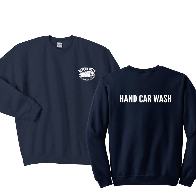 Beverly Hills Car Wash Sweatshirt - Navy (White Logo) Thumbnail